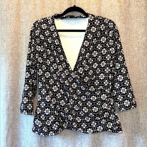 Women's Ann Taylor Faux Wrap Top XLarge Petite